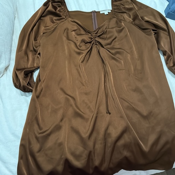 And Now This
Women's Ruched Long-Sleeve Peasant Dress - Picture 8 of 8